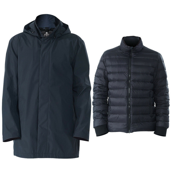 NWT! GYMAX MEN'S 3 IN 1 ALL TERRAIN PARKA NAVY  X-LARGE - Picture 7 of 10